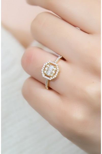 BAGET YÜZÜK 14 AYAR A043593