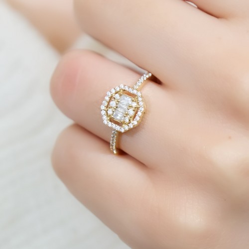 BAGET YÜZÜK 14 AYAR A043593 BAGET YÜZÜK 14 AYAR A043593