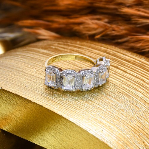 BEŞLİ BAGET YÜZÜK 14 AYAR A043610 BEŞLİ BAGET YÜZÜK 14 AYAR A043610