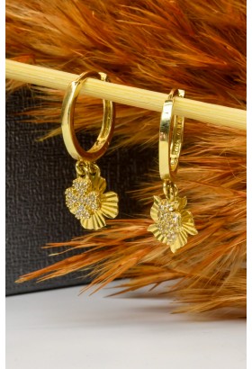 SALLANTILI HALKA KÜPE 14 AYAR A043676 SALLANTILI HALKA KÜPE 14 AYAR A043676