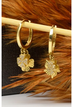 SALLANTILI HALKA KÜPE 14 AYAR A043676 SALLANTILI HALKA KÜPE 14 AYAR A043676