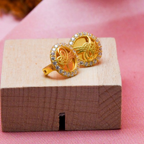 OSMANLI TUĞRALI KÜPE 22 AYAR A044095 OSMANLI TUĞRALI KÜPE 22 AYAR A044095