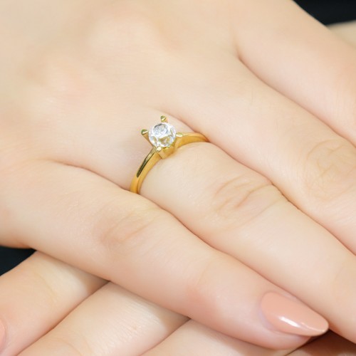 TEKTAŞ YÜZÜK 14 AYAR A044557 TEKTAŞ YÜZÜK 14 AYAR A044557