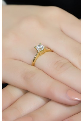 TEKTAŞ YÜZÜK 14 AYAR A044557 TEKTAŞ YÜZÜK 14 AYAR A044557