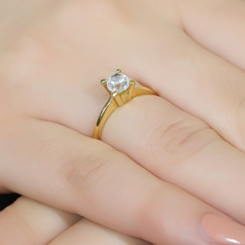 TEKTAŞ YÜZÜK 14 AYAR A044557 TEKTAŞ YÜZÜK 14 AYAR A044557