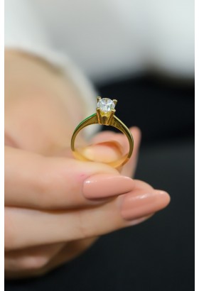 TEKTAŞ YÜZÜK 14 AYAR A044557 TEKTAŞ YÜZÜK 14 AYAR A044557