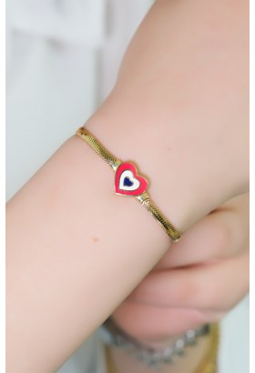 BALIK SIRTI KALP BİLEKLİK 14 AYAR A048129 BALIK SIRTI KALP BİLEKLİK 14 AYAR A048129