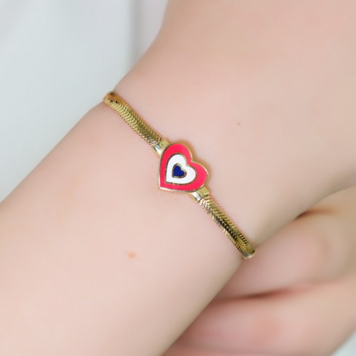 BALIK SIRTI KALP BİLEKLİK 14 AYAR A048129 BALIK SIRTI KALP BİLEKLİK 14 AYAR A048129