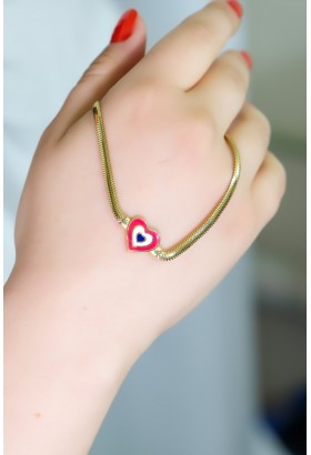 BALIK SIRTI KALP BİLEKLİK 14 AYAR A048129 BALIK SIRTI KALP BİLEKLİK 14 AYAR A048129