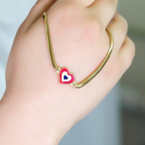 BALIK SIRTI KALP BİLEKLİK 14 AYAR A048129 BALIK SIRTI KALP BİLEKLİK 14 AYAR A048129