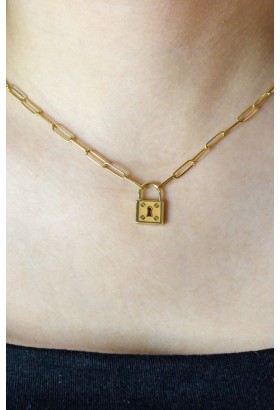 ATAÇ ZİNCİR KİLİT KOLYE 14 AYAR A048135 ATAÇ ZİNCİR KİLİT KOLYE 14 AYAR A048135