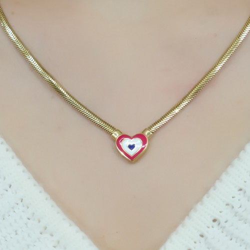 BALIK SIRTI KALP KOLYE 14 AYAR A048136 BALIK SIRTI KALP KOLYE 14 AYAR A048136