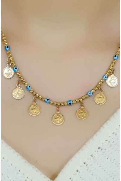 YEDİLİ DORİKA KOLYE 14 AYAR A048153 YEDİLİ DORİKA KOLYE 14 AYAR A048153