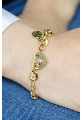 SALLANTILI KALP BİLEKLİK 14 AYAR A049214