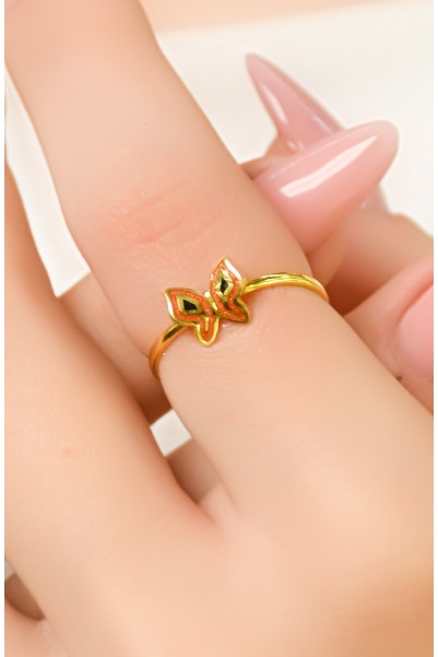 MİNELİ KELEBEK EKLEM YÜZÜK 22 AYAR A049540