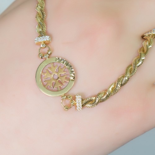 KAR TANESİ SARMAL BALIK SIRTI BİLEKLİK 14 AYAR A049903 KAR TANESİ SARMAL BALIK SIRTI BİLEKLİK 14 AYAR A049903