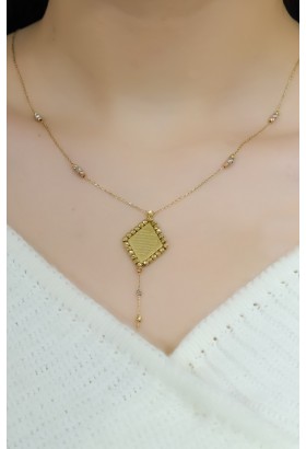 AYET-EL KÜRSİ YAZILI DORİKA KOLYE 14 AYAR A049933