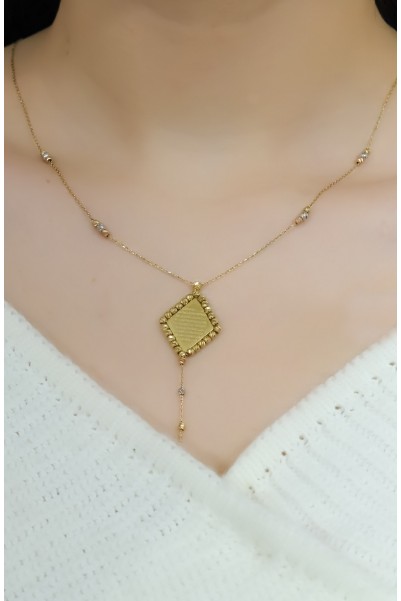 AYET-EL KÜRSİ YAZILI DORİKA KOLYE 14 AYAR A049933 AYET-EL KÜRSİ YAZILI DORİKA KOLYE 14 AYAR A049933