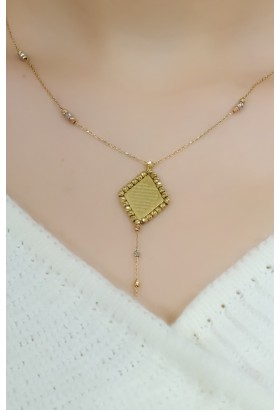 AYET-EL KÜRSİ YAZILI DORİKA KOLYE 14 AYAR A049933