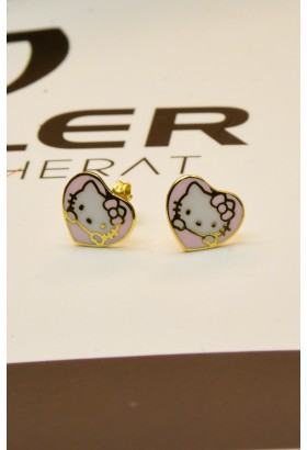 HELLO KİTTY KALP KÜPE 14 AYAR A050781 HELLO KİTTY KALP KÜPE 14 AYAR A050781