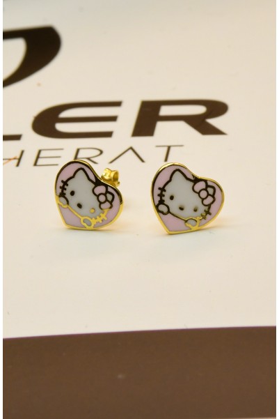 HELLO KİTTY KALP KÜPE 14 AYAR A050781 HELLO KİTTY KALP KÜPE 14 AYAR A050781