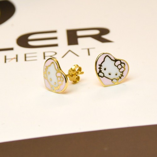 HELLO KİTTY KALP KÜPE 14 AYAR A050781 HELLO KİTTY KALP KÜPE 14 AYAR A050781