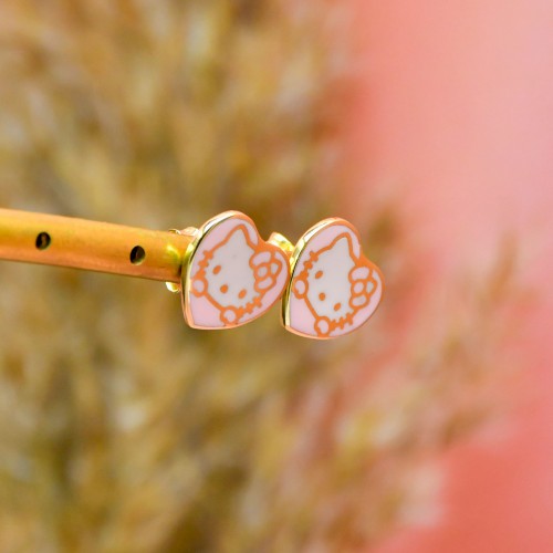 HELLO KİTTY KALP KÜPE 14 AYAR A050783 HELLO KİTTY KALP KÜPE 14 AYAR A050783