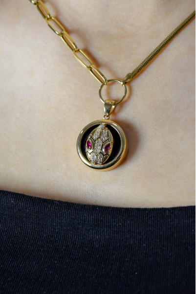 YILAN BAŞLI TASARIM KOLYE 14 AYAR A051003 YILAN BAŞLI TASARIM KOLYE 14 AYAR A051003