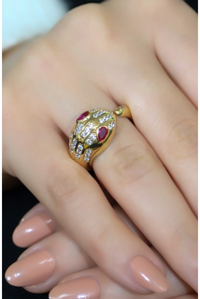 YILAN MODEL YÜZÜK 14 AYAR A051006