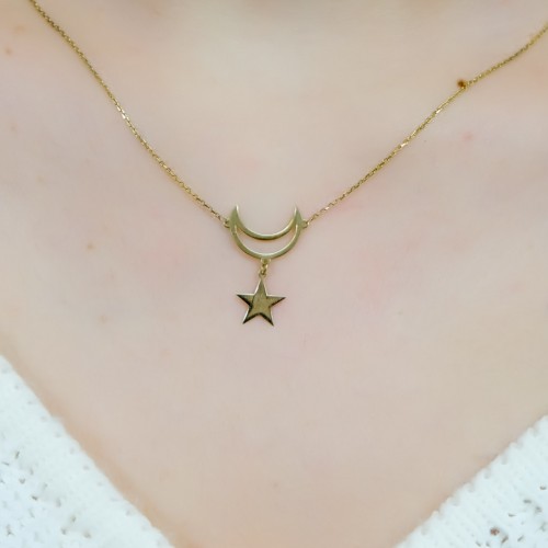 AY YILDIZ KOLYE 14 AYAR A051020 AY YILDIZ KOLYE 14 AYAR A051020