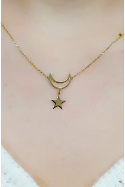 AY YILDIZ KOLYE 14 AYAR A051020 AY YILDIZ KOLYE 14 AYAR A051020