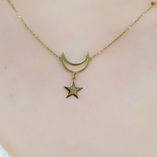 AY YILDIZ KOLYE 14 AYAR A051020 AY YILDIZ KOLYE 14 AYAR A051020