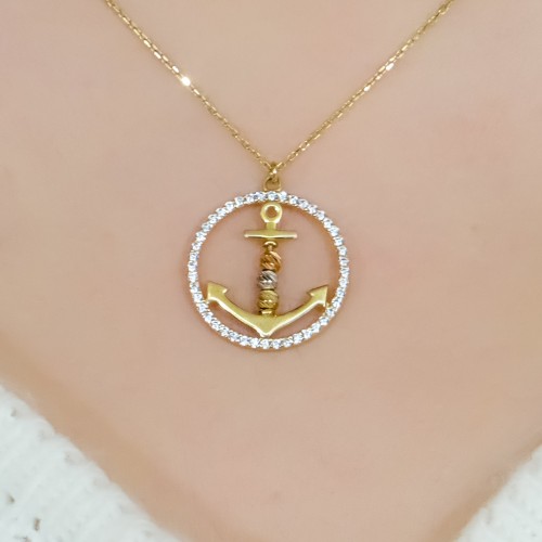 DORİKALI ÇAPA KOLYE 14 AYAR A051145 DORİKALI ÇAPA KOLYE 14 AYAR A051145