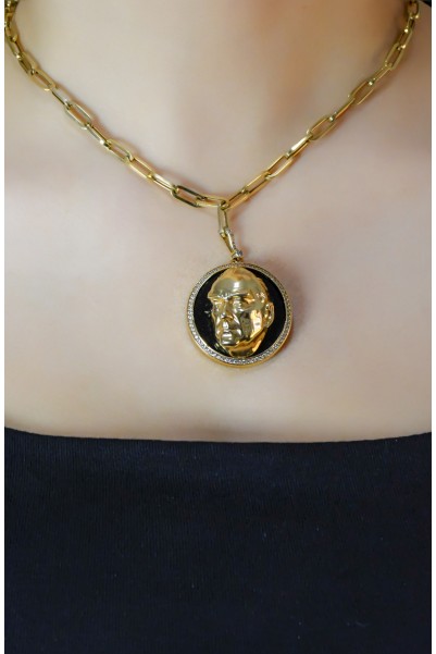 ATATÜRK BÜSTÜ KOLYE 14 AYAR A051608 