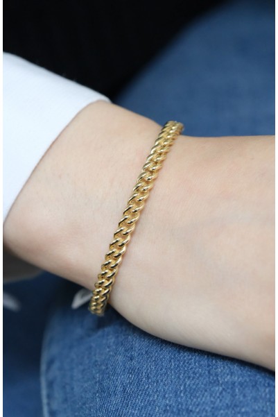 KUYU ZİNCİR MODEL KELEPÇE 14 AYAR A051610