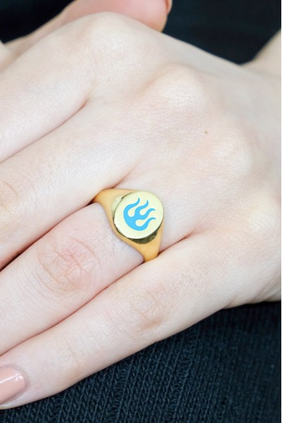 ALEV MOTİFLİ YÜZÜK 14 AYAR A051702