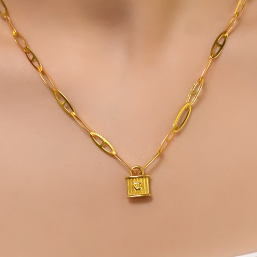 KİLİT KOLYE 22 AYAR A051722