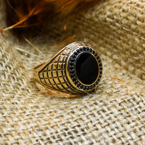 ZİRKON TAŞLI ERKEK YÜZÜK 14 AYAR A052162 ZİRKON TAŞLI ERKEK YÜZÜK 14 AYAR A052162