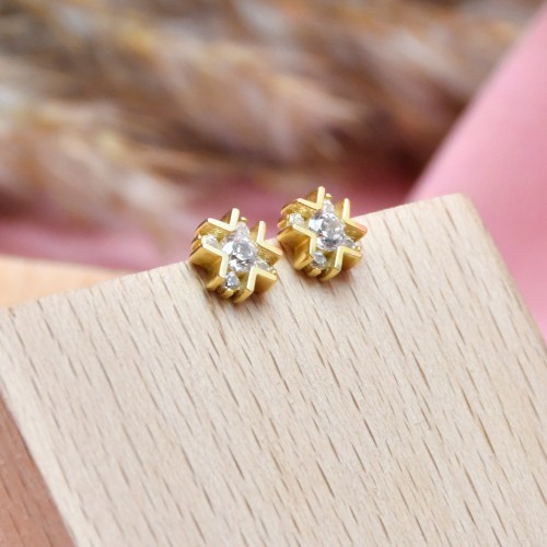 TAŞLI KÜPE 14 AYAR A052240 TAŞLI KÜPE 14 AYAR A052240