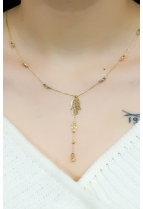 DORİKALI FATMA ANA ELİ KOLYE 14 AYAR A052292 DORİKALI FATMA ANA ELİ KOLYE 14 AYAR A052292