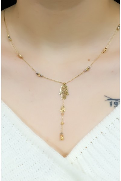 DORİKALI FATMA ANA ELİ KOLYE 14 AYAR A052292