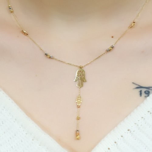 DORİKALI FATMA ANA ELİ KOLYE 14 AYAR A052292 DORİKALI FATMA ANA ELİ KOLYE 14 AYAR A052292