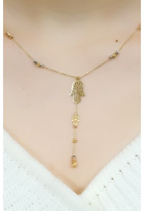 DORİKALI FATMA ANA ELİ KOLYE 14 AYAR A052292 DORİKALI FATMA ANA ELİ KOLYE 14 AYAR A052292