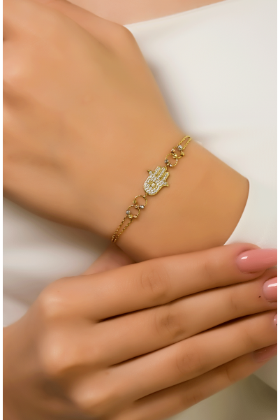 DORİKALI FATMA ANA ELİ BİLEKLİK 14 AYAR A052423 DORİKALI FATMA ANA ELİ BİLEKLİK 14 AYAR A052423