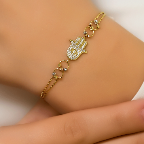 DORİKALI FATMA ANA ELİ BİLEKLİK 14 AYAR A052423 DORİKALI FATMA ANA ELİ BİLEKLİK 14 AYAR A052423