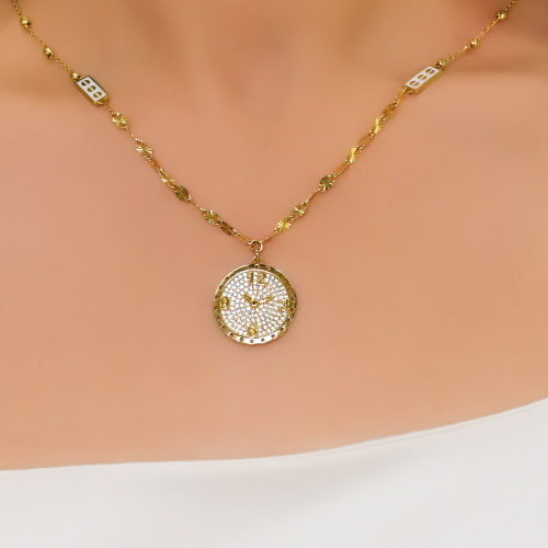 SAAT TASARIM KOLYE 14 AYAR A052634 SAAT TASARIM KOLYE 14 AYAR A052634