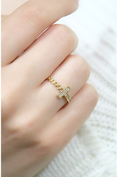 T MODEL YÜZÜK 14 AYAR A052647