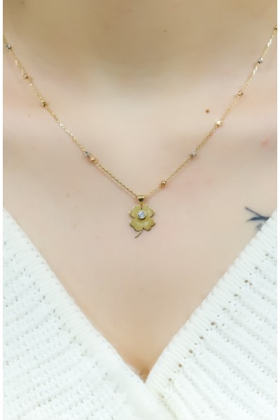 DORİKA ZİNCİRLİ YONCA KOLYE 14 AYAR A053267