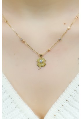 DORİKA ZİNCİRLİ YONCA KOLYE 14 AYAR A053267