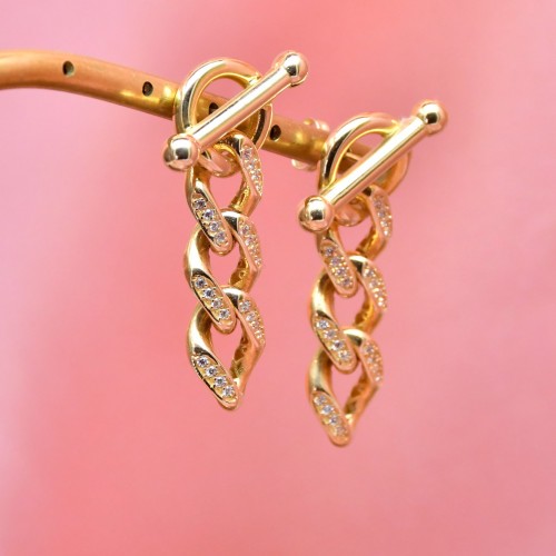 SÜZME ZİNCİR KÜPE 14 AYAR A054776 SÜZME ZİNCİR KÜPE 14 AYAR A054776